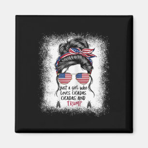 Girl Who Lieben Cicadas Trump Girl 2024 Magnet