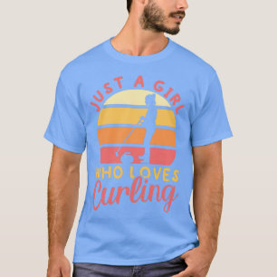 Girl Who Lieben Curling Team Coach Curling S T-Shirt