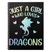 Girl Who Lieben Dragon Notizblock (Vorderseite)