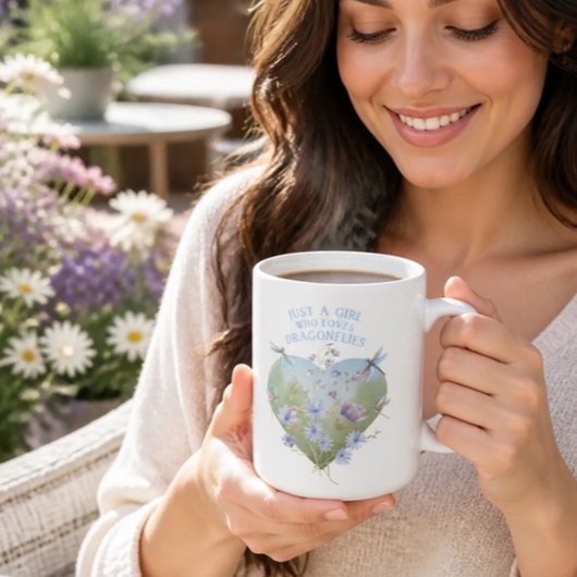 Girl Who Lieben Dragonflies Tasse