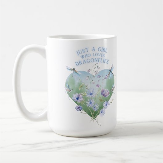 Girl Who Lieben Dragonflies Tasse (Links)