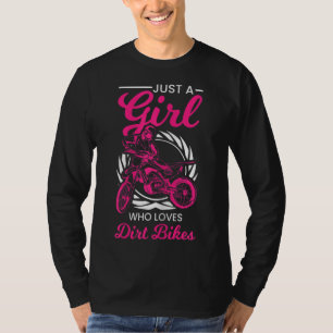 Girl Who Lieben Motocross MX Racing Dirt Bike T-Shirt