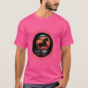 Girl Who Lieben Pferde Funny Women's Reitstall T-Shirt