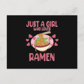 Girl Who Lieben Ramen Anime Kawaii Ramen Noodles G Einladungspostkarte (Vorderseite)