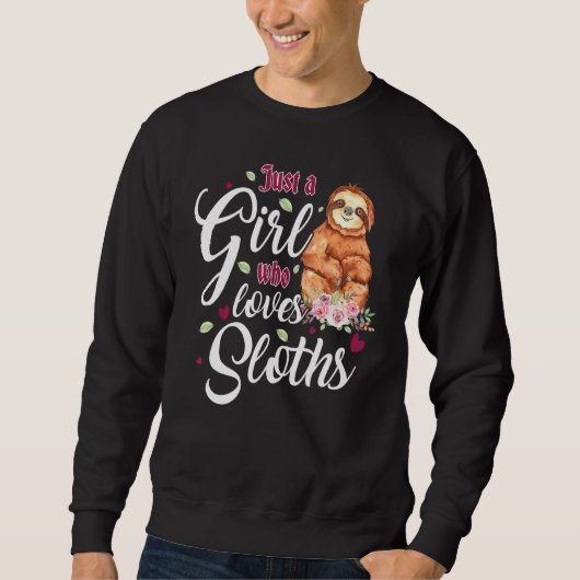 Girl Who Lieben Sloths Frauen Sweatshirt (Vorderseite)