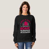 Girl who loves board game board gamer board games sweatshirt (Vorne ganz)