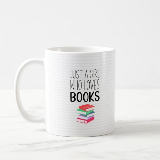 Girl Who Loves Books Kaffeetasse (Links)