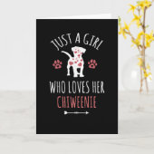 Girl Who Loves Chiweenie Dog Owner Gifts Karte (Gelbe Blume)