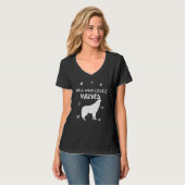 Girl Who Loves Wolves Howling Wolf Silhouette T-Shirt (Vorderseite Vollansicht)