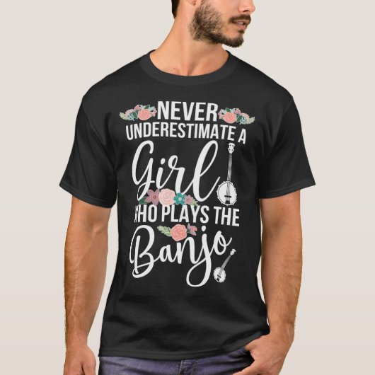 Girl Who Plays Banjo Player Banjo Lover Banjoist B T-Shirt (Vorderseite)