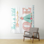 Girl Wild One Birthday Party Backbanner Wandteppich (Beispiel)