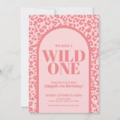 Girl Wild One Geburtstagsparty Einladung (Vorderseite)