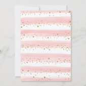 Girl Wild One Jungle Safari Blush Bloral Geburtsta Einladung (Rückseite)