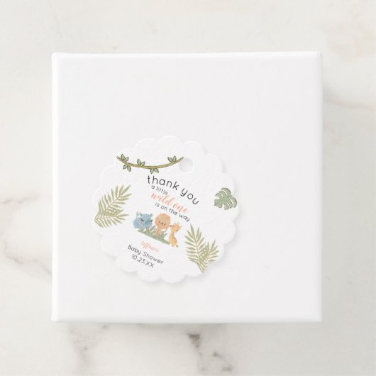 Girl Wild One Safari Animals Kinderdusche Geschenkanhänger (Beispiel)