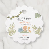 Girl Wild One Safari Animals Kinderdusche Geschenkanhänger (Vorderseite)