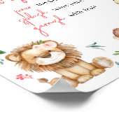 Girl Wild One Safari Baby Dusche Mama Osa Bar Poster (Ecke)