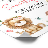 Girl Wild One Safari Baby Dusche Willkommen Poster (Ecke)