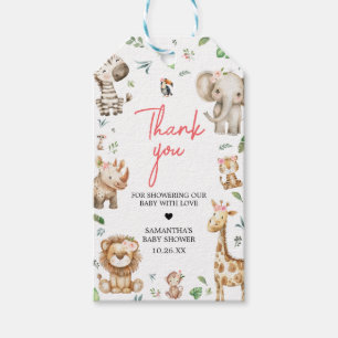 Girl Wild One Safari Baby Duwer Fevor Tags Geschenkanhänger