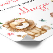 Girl Wild One Safari Baby Shower Envelope Station Poster (Ecke)