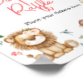 Girl Wild One Safari Kinderdusche Windelwanne Poster (Ecke)