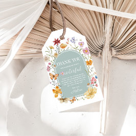 Girl Wildblume 1. Geburtstag Party Geschenkanhänger