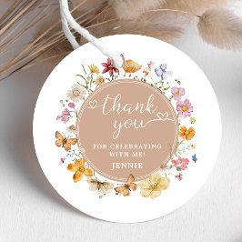 Girl Wildblume 1. Geburtstag Party Geschenkanhänger