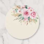 Girl Wildblume 1. Geburtstag Party Geschenkanhänger (Rückseite)