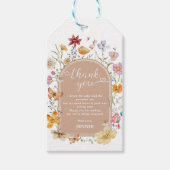 Girl Wildblume 1. Geburtstag Party Geschenkanhänger (Vorderseite)