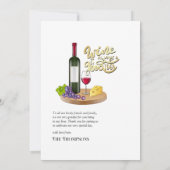 Girl Wine Degustation Dankeskarte (Rückseite)