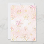 Girl Winter Arctic Animals Babydusche Einladung (Rückseite)