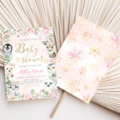 Girl Winter Arctic Animals Babydusche Einladung