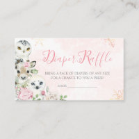 Girl Winter Arctic Animals Diaper Raffle