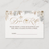 Girl Winter Diaper Raffle Baby Dusche Begleitkarte (Vorderseite)