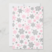 Girl Winter Onederland Einladung zum ersten Geburt (Rückseite)