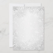 Girl Winter Wonderland Pink Snowflake Babydusche Einladung (Rückseite)