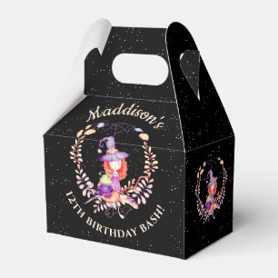 Girl Witch Birthday Watercolor Geschenkschachtel