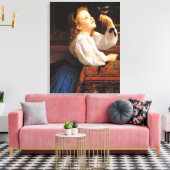 Girl with a Bird (von William-Adolphe Bouguereau) Leinwanddruck (Insitu (Wohnzimmer))