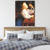 Girl with a Bird (von William-Adolphe Bouguereau) Leinwanddruck (Insitu (Schlafzimmer))