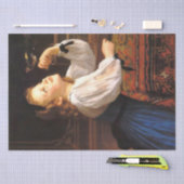 Girl with a Bird (von William-Adolphe Bouguereau) Seidenpapier (Handwerk)