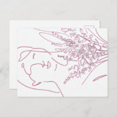 Girl with a Bouquet Postkarte (Vorne/Hinten)