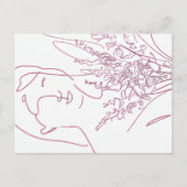 Girl with a Bouquet Postkarte (Vorderseite)