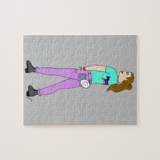 girl with a bunny tail puzzle (Horizontal)