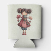 Girl with A Frog Doll Cute Whimsical Dosenkühler (Rückseite)