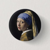 Girl with a Pearl Earring Button (Vorderseite)
