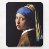 Girl with a pearl earring. By Johannes Vermeer Mousepad (Vorne)