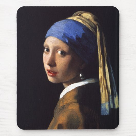 Girl with a pearl earring. By Johannes Vermeer Mousepad (Vorne)