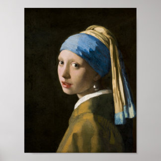 Girl with a Pearl Earring by Johannes Vermeer Poster