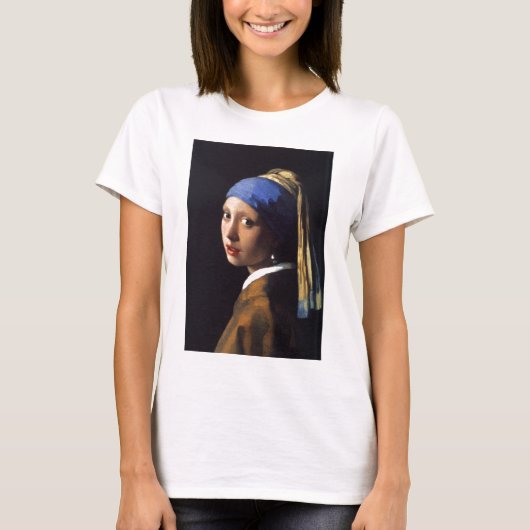 Girl with a pearl earring. By Johannes Vermeer T-Shirt (Vorderseite)