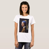 Girl with a pearl earring. By Johannes Vermeer T-Shirt (Vorne ganz)
