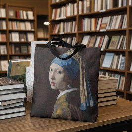 Girl With a Pearl Earring Crossed Stitch Replica Tasche